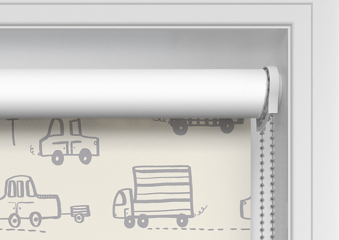 Cars and Lorries, Pewter Grey - Twist&Fit Roller Blind - Image 11